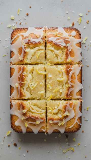 Lemon Drizzle Traybake with Zesty Glaze